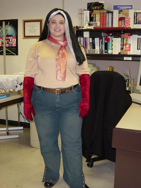 Jennie as Rogue, Halloween 2002