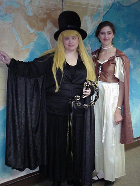 Jennie as Stevie Nicks, Kathryn as Ren Faire Wench