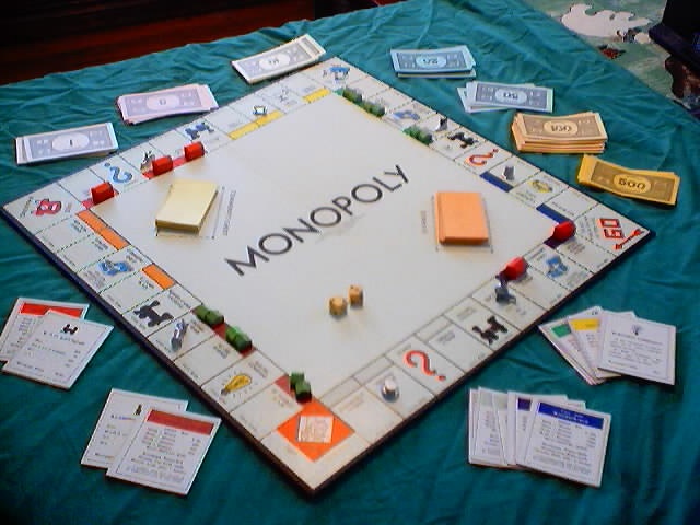 pictures of an original monopoly board