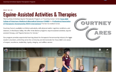 Website for Texas A&M’s Courtney Cares Program