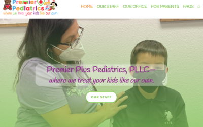 Website for Premier Plus Pediatrics, PLLC