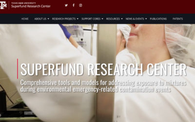 Website for Texas A&M’s Superfund Research Center
